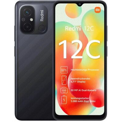Xiaomi Redmi 12C (64 Go, Gris graphite, 6.71", Double SIM, 4G), Téléphone portable, Gris Xiaomi Redmi 12C (64 Go, Gris graphite, 6.71", Double SIM, 4G), Téléphone portable, Gris