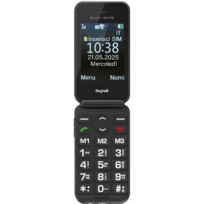 Beghelli Telefon für Senioren SLV41 4G (2.80", 1.30 Mpx), Téléphone portable à touches, Noir Beghelli Telefon für Senioren SLV41 4G (2.80", 1.30 Mpx), Téléphone portable à touches, Noir