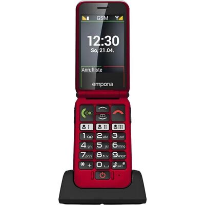 Emporia JOY LTE V228 New (2.80", 2 Mpx), Téléphone portable à touches, Rouge Emporia JOY LTE V228 New (2.80", 2 Mpx), Téléphone portable à touches, Rouge