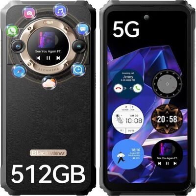 Blackview BL9000 (512 Go, Or, 6.78", Double SIM hybride, 5G), Téléphone portable, Or Blackview BL9000 (512 Go, Or, 6.78", Double SIM hybride, 5G), Téléphone portable, Or