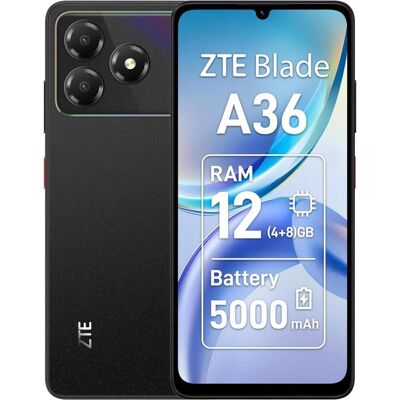 ZTE BLADE A36 4+64 Go DS 4G NEBULA BLACK OEM (64 Go, Noir, 6.75", Double SIM, 4G), Téléphone portable, Noir ZTE BLADE A36 4+64 Go DS 4G NEBULA BLACK OEM (64 Go, Noir, 6.75", Double SIM, 4G), Téléphone portable, Noir