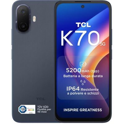 TCL K70 5G 128 GB (128 Go, STARDUST BLUE, 6.80", Double SIM, 5G), Téléphone portable, Bleu TCL K70 5G 128 GB (128 Go, STARDUST BLUE, 6.80", Double SIM, 5G), Téléphone portable, Bleu