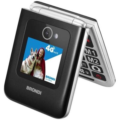 Brondi Amico Tuo 4g (2.40", 1.30 Mpx), Téléphone portable à touches, Noir, Argent Brondi Amico Tuo 4g (2.40", 1.30 Mpx), Téléphone portable à touches, Noir, Argent