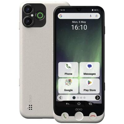 Doro Aurora A30 bone (128 Go, Noir, Blanc, 6.10", Double SIM, 4G), Téléphone portable, Blanc Doro Aurora A30 bone (128 Go, Noir, Blanc, 6.10", Double SIM, 4G), Téléphone portable, Blanc