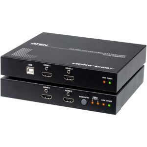 Aten USB HDMI Dual View HDBaseT, Commutateur KVM, Noir Aten USB HDMI Dual View HDBaseT, Commutateur KVM, Noir