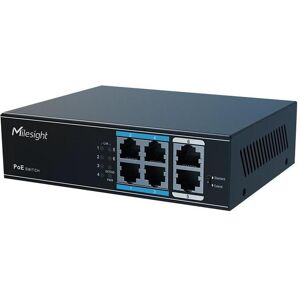 Milesight Commutateur PoE 4 ports, MS-S0204-EL (4 ports), Switch réseau, Noir Milesight Commutateur PoE 4 ports, MS-S0204-EL (4 ports), Switch réseau, Noir