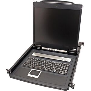 Aten CL1000N FR Single Rail Console LCD 19", 19" 1U, layout FR (PS/2-USB, VGA), Commutateur KVM, Noir Aten CL1000N FR Single Rail Console LCD 19", 19" 1U, layout FR (PS/2-USB, VGA), Commutateur KVM, Noir