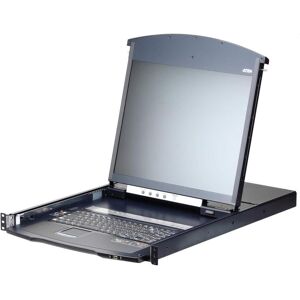 Aten KL1116VN CH Cat.5 Commutateur KVM over IP 16 ports, écran LCD 19", double rack, disposition CH, Commutateur KVM, Noir Aten KL1116VN CH Cat.5 Commutateur KVM over IP 16 ports, écran LCD 19", double rack, disposition CH, Commutateur KVM, Noir