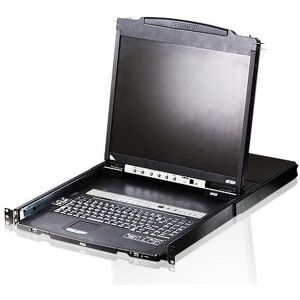 Aten KL1516AiN FR Cat.5 Commutateur KVM over IP 16 ports 19" LCD, double rail, layout FR, Commutateur KVM, Noir Aten KL1516AiN FR Cat.5 Commutateur KVM over IP 16 ports 19" LCD, double rail, layout FR, Commutateur KVM, Noir