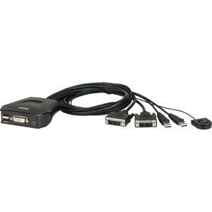 Aten Cs22d, Commutateur KVM, Noir Aten Cs22d, Commutateur KVM, Noir