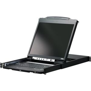 Aten CL5800N CH Dual Rail Console LCD 19", 19" 1U (PS/2-USB, VGA) Disposition CH, Commutateur KVM, Noir Aten CL5800N CH Dual Rail Console LCD 19", 19" 1U (PS/2-USB, VGA) Disposition CH, Commutateur KVM, Noir