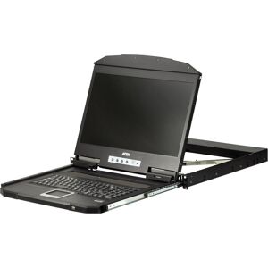 Aten CL3700NW UK Courte profondeur Rail unique Console LCD 18,5" (USB HDMI), disposition UK, Commutateur KVM, Noir Aten CL3700NW UK Courte profondeur Rail unique Console LCD 18,5" (USB HDMI), disposition UK, Commutateur KVM, Noir