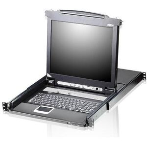 Aten KL1516AiN IT Cat.5 Commutateur KVM over IP 16 ports 19" LCD, double rack, disposition IT, Commutateur KVM, Noir Aten KL1516AiN IT Cat.5 Commutateur KVM over IP 16 ports 19" LCD, double rack, disposition IT, Commutateur KVM, Noir