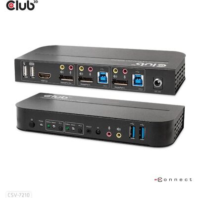 Club 3D CSV-7210, Commutateur KVM, Noir Club 3D CSV-7210, Commutateur KVM, Noir