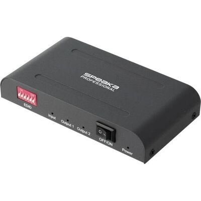 SpeaKa Professional SP-HSAE-100 Répartiteur HDMI à 2 ports avec port USB-C supplémentaire, 7 680 x 4 320 p, noir, Hub SpeaKa Professional SP-HSAE-100 Répartiteur HDMI à 2 ports avec port USB-C supplémentaire, 7 680 x 4 320 p, noir, Hub