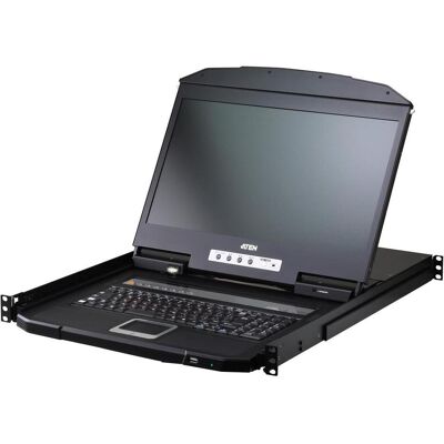 Aten CL3708iNW DE KVM-IP-Switch 8-Port, 18,5"-LCD-Konsole (USB HDMI) DE-Layout, Commutateur KVM, Noir Aten CL3708iNW DE KVM-IP-Switch 8-Port, 18,5"-LCD-Konsole (USB HDMI) DE-Layout, Commutateur KVM, Noir