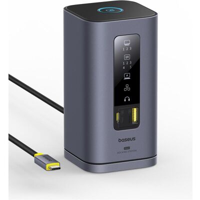 Baseus Spacemate Series 11-in-1 (MAC) Docking Station, Grau (USB-C, 11 ports), Station d’accueil + hub USB, Gris Baseus Spacemate Series 11-in-1 (MAC) Docking Station, Grau (USB-C, 11 ports), Station d’accueil + hub USB, Gris
