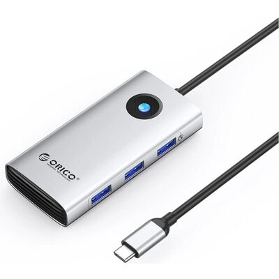 Orico USB-C 6w1 3 ports USB-A 3.0 1 port USB-C 3.0 1 port USB-C PD 100 W 1 port HDMI 4K 30 Hz - (USB-C, 6 ports), Station d’accueil + hub USB, Argent Orico USB-C 6w1 3 ports USB-A 3.0 1 port USB-C 3.0 1 port USB-C PD 100 W 1 port HDMI 4K 30 Hz - (USB-C, 6 ports), Station d’accueil + hub USB, Argent