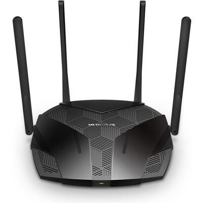 Mercusys ROUTER WIFI 6 AX1800 DB 1201MBPS + 574 MBPS 3P LAN 1P WAN 4 ANTENNE, Routeur, Noir Mercusys ROUTER WIFI 6 AX1800 DB 1201MBPS + 574 MBPS 3P LAN 1P WAN 4 ANTENNE, Routeur, Noir