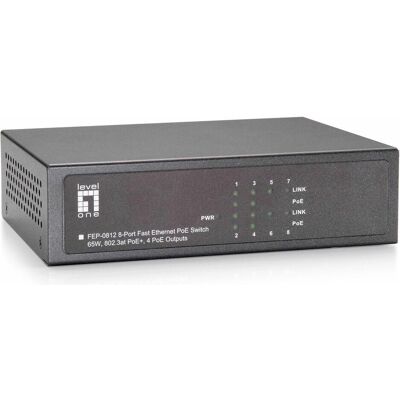 LevelOne FEP-0812 : commutateur 8 ports, PoE (8 ports), Switch réseau, Noir LevelOne FEP-0812 : commutateur 8 ports, PoE (8 ports), Switch réseau, Noir