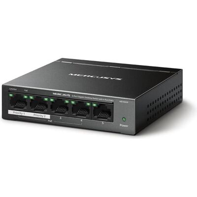 Mercusys MS1X (5 ports), Switch réseau, Noir Mercusys MS1X (5 ports), Switch réseau, Noir