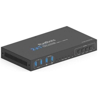 Purelink PureTools 2x1 HDMI 2.1 Dual Screen KVM Switch - 40Gbps, Commutateur KVM, Noir Purelink PureTools 2x1 HDMI 2.1 Dual Screen KVM Switch - 40Gbps, Commutateur KVM, Noir