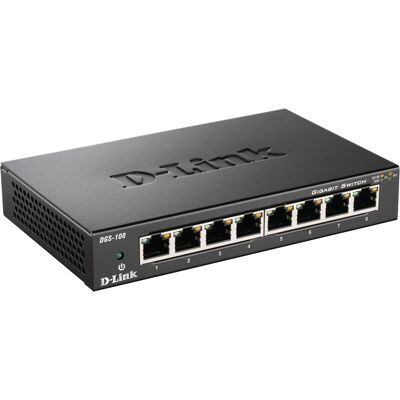 D-Link Dgs-108 (8 ports), Switch réseau, Noir D-Link Dgs-108 (8 ports), Switch réseau, Noir