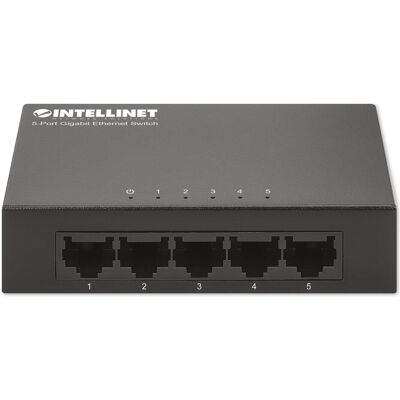 Intellinet Port Gigabit Switch (5 ports), Switch réseau, Noir Intellinet Port Gigabit Switch (5 ports), Switch réseau, Noir