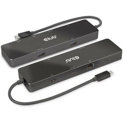 Club 3D Club3D USB-C Dock > HDMI/USB-C(8K)/2xUSB/USB-C(PD100W)/RJ45 retail (USB-C, 6 ports), Station d’accueil + hub USB, Noir Club 3D Club3D USB-C Dock > HDMI/USB-C(8K)/2xUSB/USB-C(PD100W)/RJ45 retail (USB-C, 6 ports), Station d’accueil + hub USB, Noir
