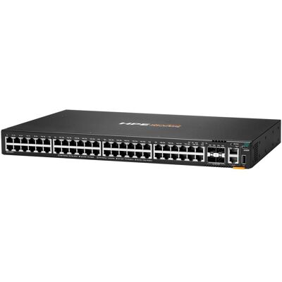 Aruba HPE Networking CX 6200F 48G 4SFP+ Commutateur (48 ports), Switch réseau, Noir Aruba HPE Networking CX 6200F 48G 4SFP+ Commutateur (48 ports), Switch réseau, Noir