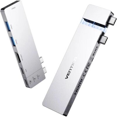 Vention Station d'accueil 6 en 1 USB-C 8K à 240 Hz, Thunderbolt, USB-C 80 Gbit/s, 140 W (USB-C), Station d’accueil + hub USB Vention Station d'accueil 6 en 1 USB-C 8K à 240 Hz, Thunderbolt, USB-C 80 Gbit/s, 140 W (USB-C), Station d’accueil + hub USB