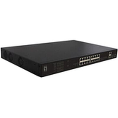 LevelOne Commutateur 20x FE FGP-2031 2xGE 2xGSFP 802.3 PoE (20 ports), Switch réseau, Noir LevelOne Commutateur 20x FE FGP-2031 2xGE 2xGSFP 802.3 PoE (20 ports), Switch réseau, Noir