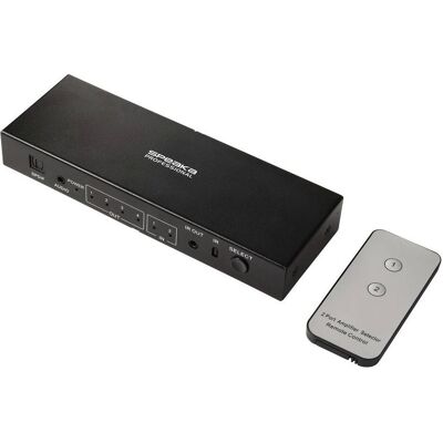 SpeaKa Professional SP-SWAP-500 KVM-Matrix-Switch mit Audio-Ports 3480 x 2160 P, Commutateur KVM, Noir SpeaKa Professional SP-SWAP-500 KVM-Matrix-Switch mit Audio-Ports 3480 x 2160 P, Commutateur KVM, Noir