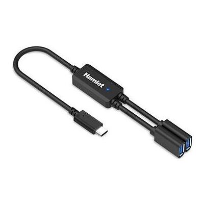 Hamlet XHUB-02UC-5GY HUB USB 3.1 con cavo Y da 30 cm. 1 ingresso USB-C e 2 uscite USB-A 3.0 (XHU (USB-C, 2 ports), Station d’accueil + hub USB, Noir Hamlet XHUB-02UC-5GY HUB USB 3.1 con cavo Y da 30 cm. 1 ingresso USB-C e 2 uscite USB-A 3.0 (XHU (USB-C, 2 ports), Station d’accueil + hub USB, Noir
