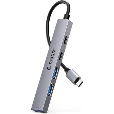 Orico Hub USB / USB-C YSB4-U2, 1 x USB-A 3.0 - 2 x USB-A - 2 x USB-C (USB-C, 5 ports), Station d’accueil + hub USB, Gris, Argent Orico Hub USB / USB-C YSB4-U2, 1 x USB-A 3.0 - 2 x USB-A - 2 x USB-C (USB-C, 5 ports), Station d’accueil + hub USB, Gris, Argent