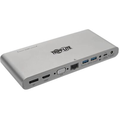 Tripp Lite U442-DOCK4-INT Station d'accueil pour ordinateur portable - Triple écran 4K HDMI/VGA - Gris Tripp Lite U442-DOCK4-INT Station d'accueil pour ordinateur portable - Triple écran 4K HDMI/VGA - Gris