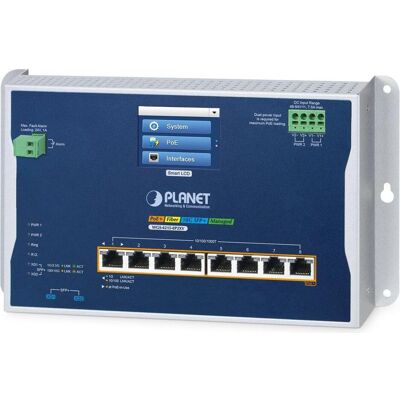 Planet Commutateur industriel à 8 ports pour montage mural WGS-4215-8P2XV (8 ports), Switch réseau Planet Commutateur industriel à 8 ports pour montage mural WGS-4215-8P2XV (8 ports), Switch réseau
