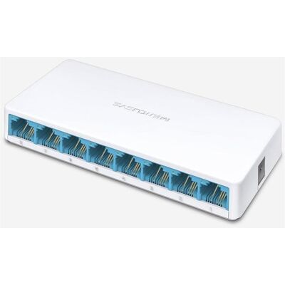 Mercusys Switch MS108 8 ports boîtier plastique (8 ports), Switch réseau, Blanc Mercusys Switch MS108 8 ports boîtier plastique (8 ports), Switch réseau, Blanc
