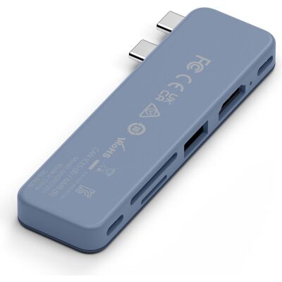 Satechi Hub USB-C Snap Indigo (USB-C, 6 ports), Station d’accueil + hub USB, Bleu Satechi Hub USB-C Snap Indigo (USB-C, 6 ports), Station d’accueil + hub USB, Bleu