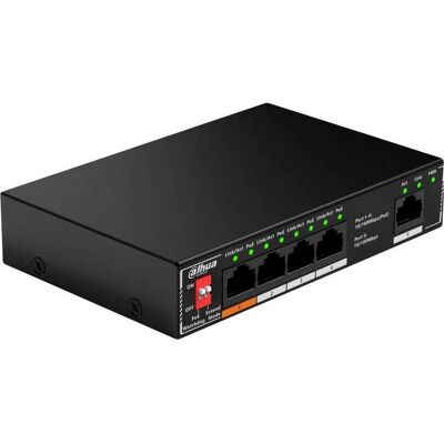 Dahua Technology DH-SF1005P Commutateur réseau 1800 Mbit/s (5 ports), Switch réseau, Noir Dahua Technology DH-SF1005P Commutateur réseau 1800 Mbit/s (5 ports), Switch réseau, Noir
