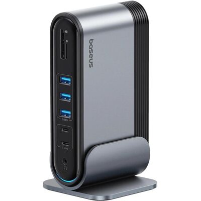Baseus Pro 4 (USB-C, 15 ports), Station d’accueil + hub USB, Gris Baseus Pro 4 (USB-C, 15 ports), Station d’accueil + hub USB, Gris
