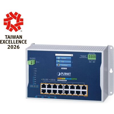 Planet 16 ports 10/100/1000T 802.3bt PoE 4 ports 10G SFP+ LCD (16 ports), Switch réseau, Gris Planet 16 ports 10/100/1000T 802.3bt PoE 4 ports 10G SFP+ LCD (16 ports), Switch réseau, Gris