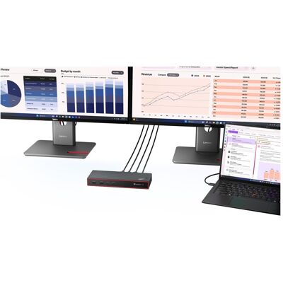 IBM Station d'accueil ThinkPad Thunderbolt 4, génération 2 (10 ports), Station d’accueil + hub USB, Noir IBM Station d'accueil ThinkPad Thunderbolt 4, génération 2 (10 ports), Station d’accueil + hub USB, Noir