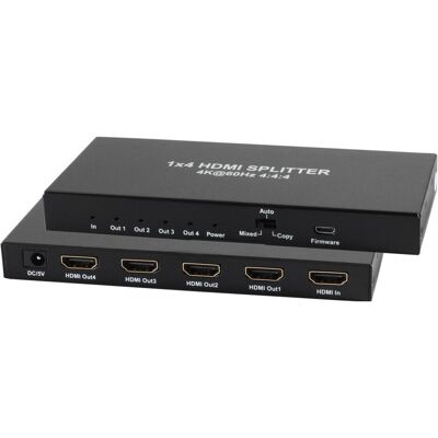 Diviseur HDMI 4K/2K 60Hz HDR - 4 Sorties - Vidéo & Audio Diviseur HDMI 4K/2K 60Hz HDR - 4 Sorties - Vidéo & Audio