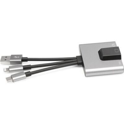 PowerGuard Multiport Adapter (USB-A, USB-C, 1 portion), Station d’accueil + hub USB, Gris, Noir PowerGuard Multiport Adapter (USB-A, USB-C, 1 portion), Station d’accueil + hub USB, Gris, Noir