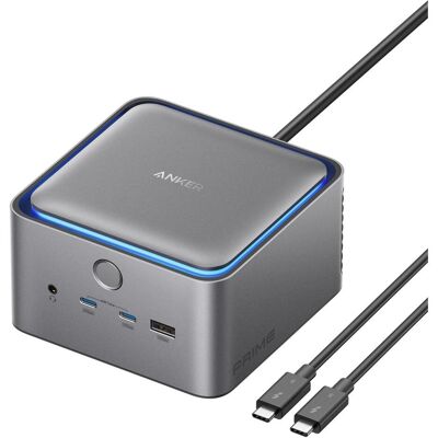 Anker Prime TB5 (USB-C, 12 ports), Station d’accueil + hub USB, Gris Anker Prime TB5 (USB-C, 12 ports), Station d’accueil + hub USB, Gris