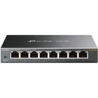 TP-Link TL-SG108E - Smart Gigabit Switch (8 ports), Switch réseau, Noir TP-Link TL-SG108E - Smart Gigabit Switch (8 ports), Switch réseau, Noir