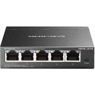 Mercusys MS105GS Switch de bureau 5 ports Gigabit boitier métal (5 ports), Switch réseau, Noir Mercusys MS105GS Switch de bureau 5 ports Gigabit boitier métal (5 ports), Switch réseau, Noir