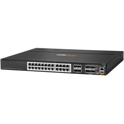Aruba HPE Networking CX 8100 Switch Bundle 24x10G Base-T 4x10G SFP+ 4x40/100G QSFP28 FB 3Fan 2AC PSU (24 ports), Switch réseau, Noir Aruba HPE Networking CX 8100 Switch Bundle 24x10G Base-T 4x10G SFP+ 4x40/100G QSFP28 FB 3Fan 2AC PSU (24 ports), Switch réseau, Noir