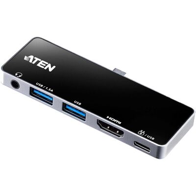 Aten UH3238 (USB-C, 3 ports), Station d’accueil + hub USB, Noir Aten UH3238 (USB-C, 3 ports), Station d’accueil + hub USB, Noir